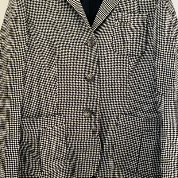 Lauren Ralph Lauren women’s houndstooth wool blazer jacket size 8 Neutral - Picture 11 of 11
